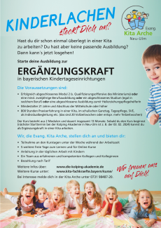 Flyer Ausbildung zur Ergänzungskraft